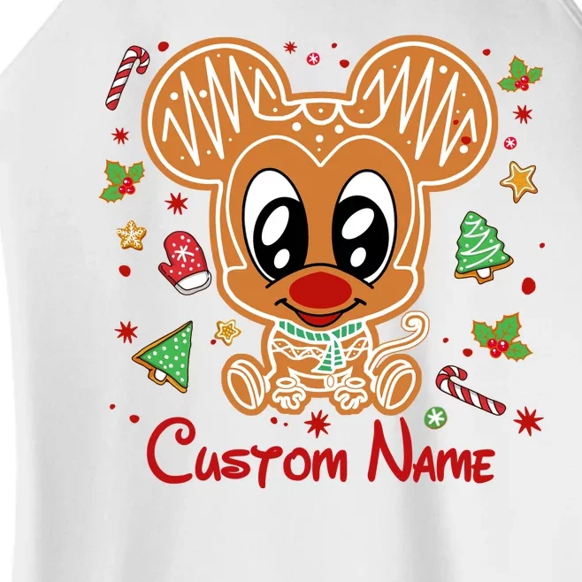 Personalized Custom Name Cute Mouse Christmas Love Mouse Gift Birthday Women’s Perfect Tri Rocker Tank