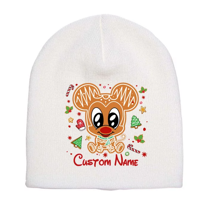 Personalized Custom Name Cute Mouse Christmas Love Mouse Gift Birthday Short Acrylic Beanie