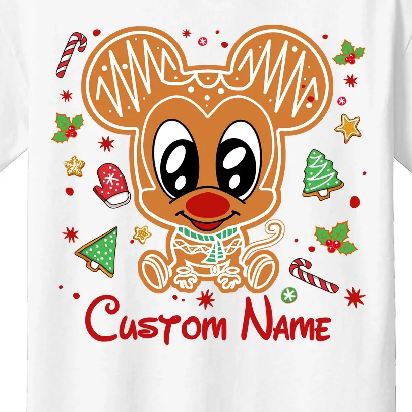 Personalized Custom Name Cute Mouse Christmas Love Mouse Gift Birthday Kids T-Shirt