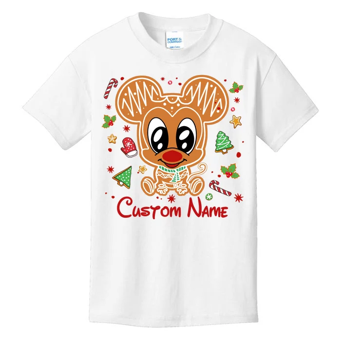 Personalized Custom Name Cute Mouse Christmas Love Mouse Gift Birthday Kids T-Shirt