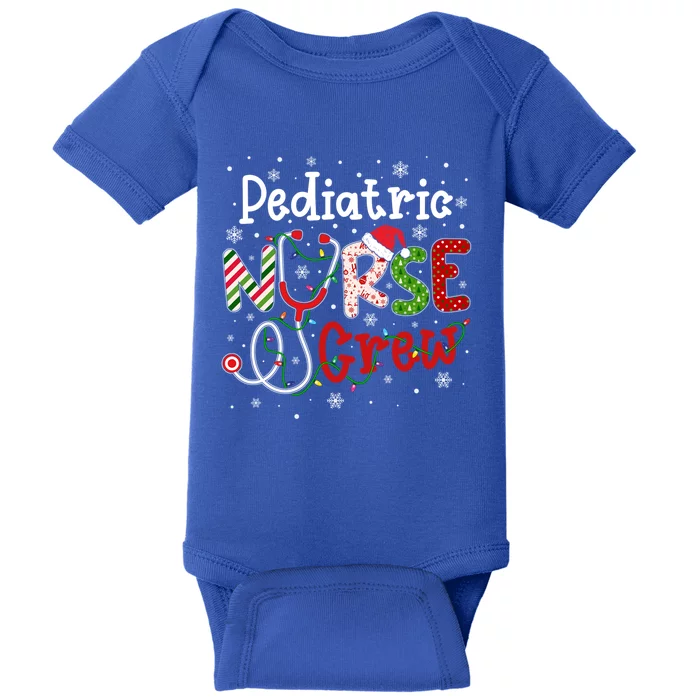 Pediatric Christmas Nurse Crew Nursing Christmas Pattern Gift Baby Bodysuit