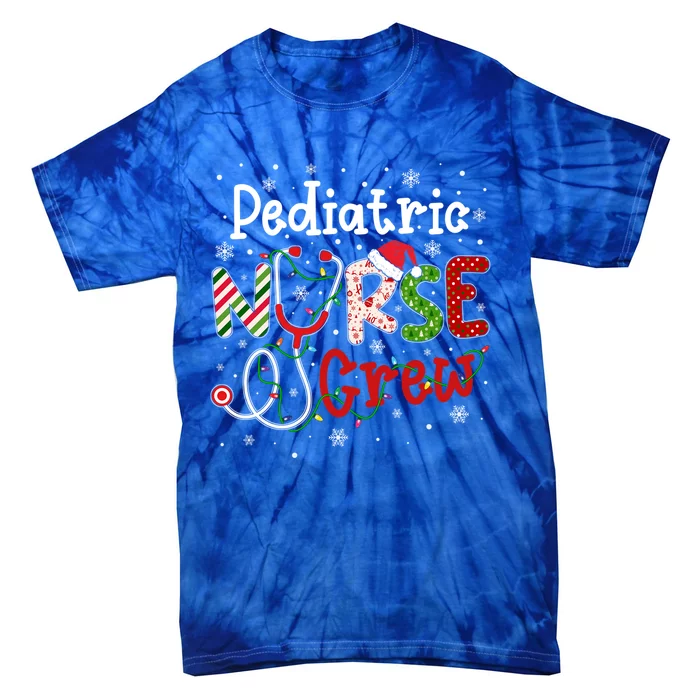 Pediatric Christmas Nurse Crew Nursing Christmas Pattern Gift Tie-Dye T-Shirt