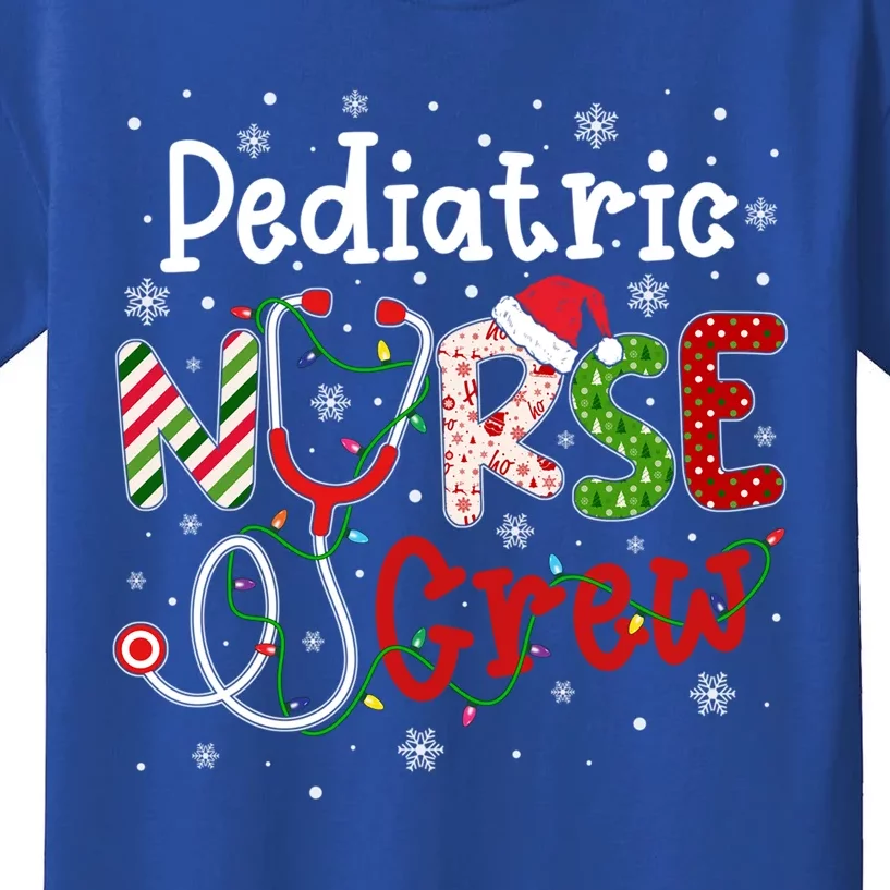 Pediatric Christmas Nurse Crew Nursing Christmas Pattern Gift Kids T-Shirt