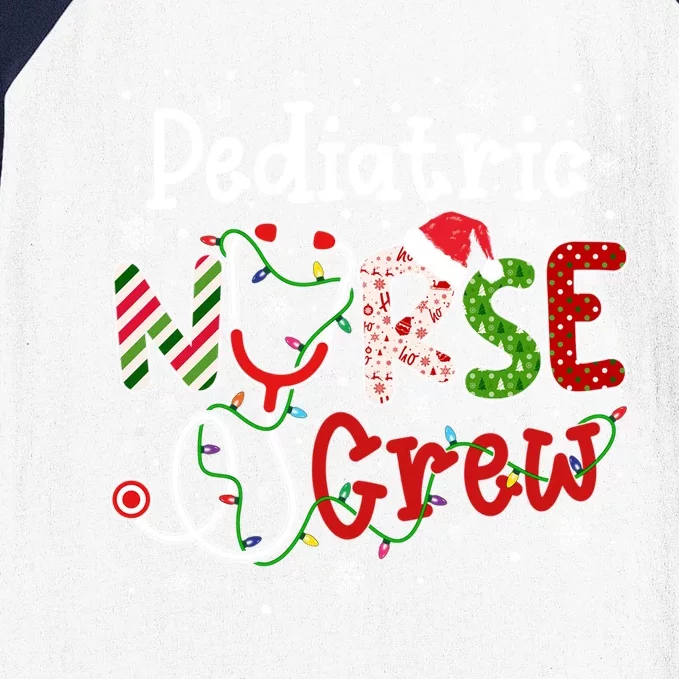 Pediatric Christmas Nurse Crew Nursing Christmas Pattern Gift Baseball Sleeve Shirt