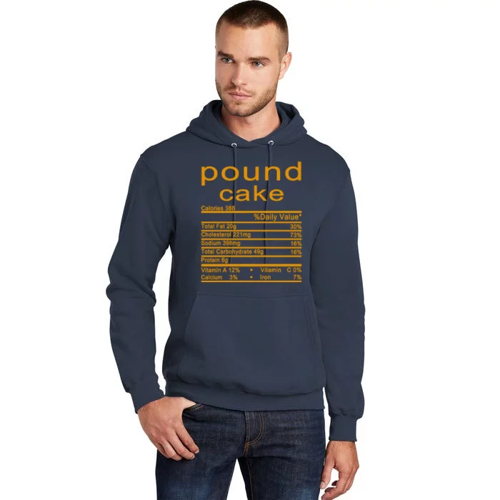 Pound Cake Nutrition Facts Label Tall Hoodie