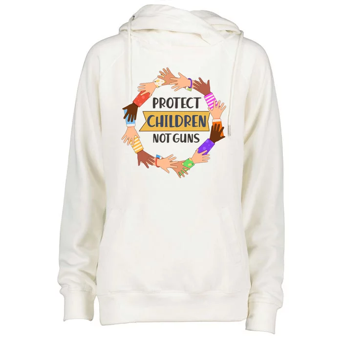 Protect Children Not Guns Womens Funnel Neck Pullover Hood