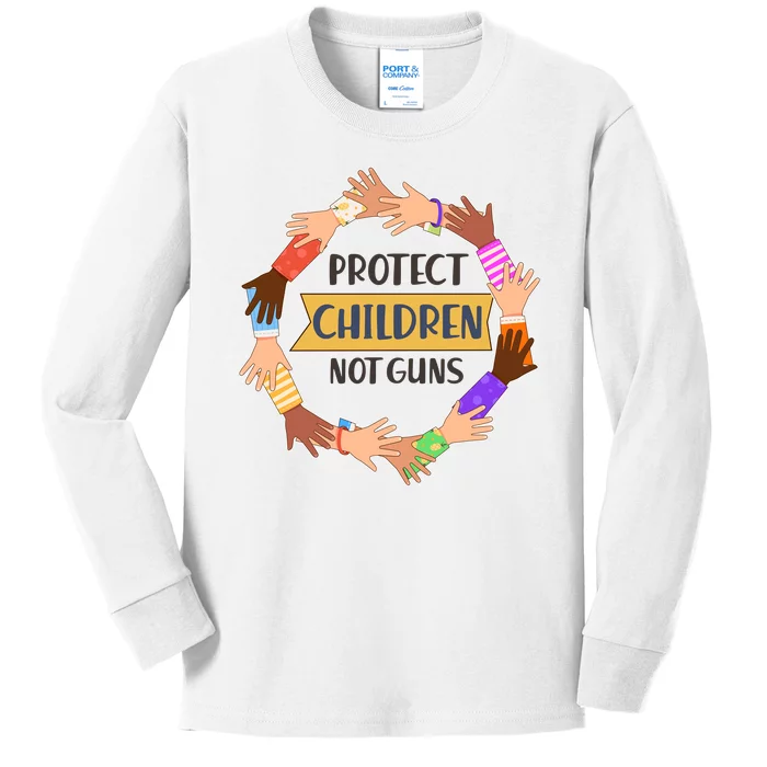 Protect Children Not Guns Kids Long Sleeve Shirt