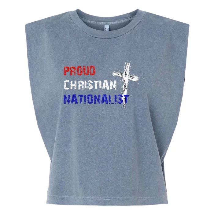 Proud Christian Nationalist Garment-Dyed Women's Muscle Tee