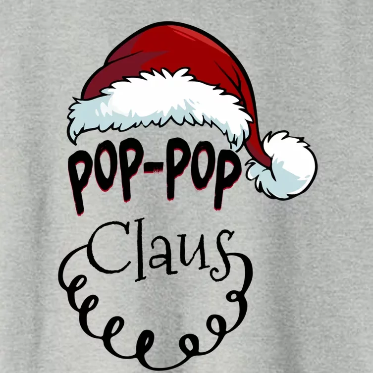 Poppop Claus New Christmas Santa Claus Gift Women's Crop Top Tee