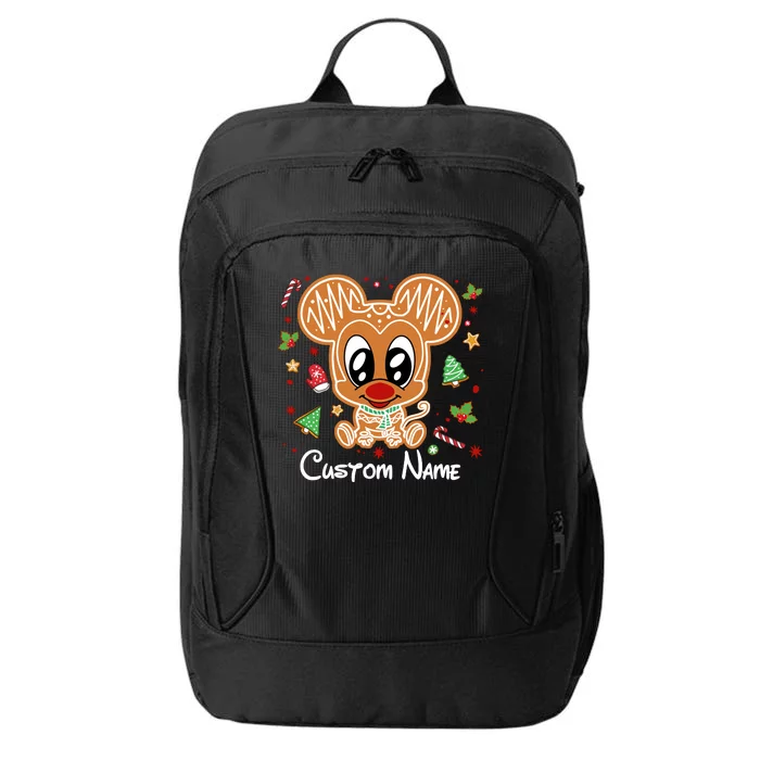 Personalized Custom Name Cute Mouse Family Christmas City Backpack