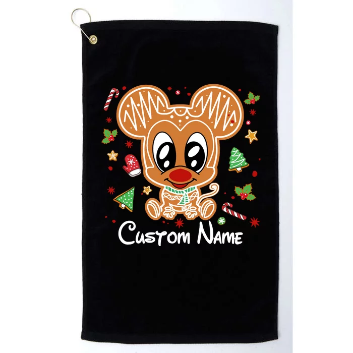 Personalized Custom Name Cute Mouse Family Christmas Platinum Collection Golf Towel