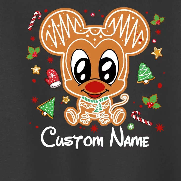 Personalized Custom Name Cute Mouse Family Christmas Toddler T-Shirt