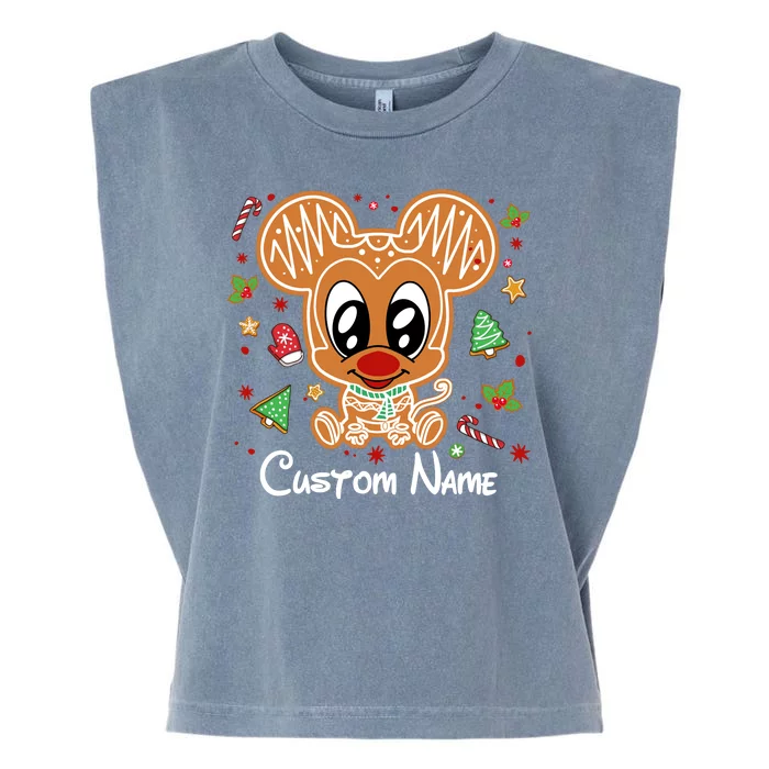 Personalized Custom Name Cute Mouse Family Christmas Garment-Dyed Women's Muscle Tee