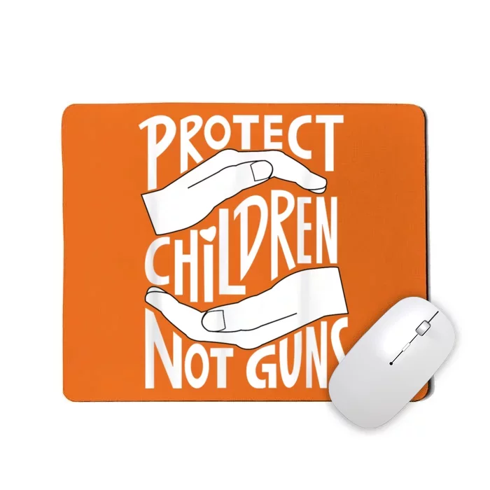 Protect Children Not Guns Orange Mousepad