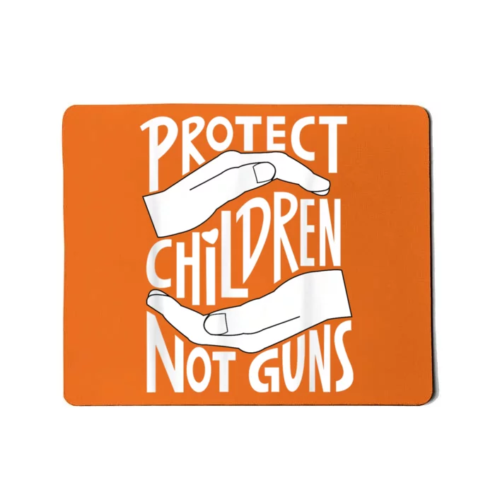 Protect Children Not Guns Orange Mousepad