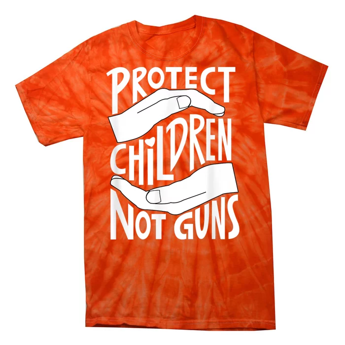 Protect Children Not Guns Orange Tie-Dye T-Shirt