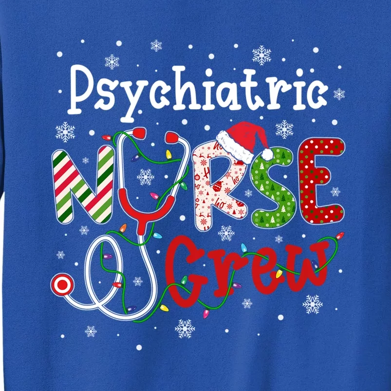 Psychiatric Christmas Nurse Crew Nursing Christmas Pattern Cool Gift Tall Sweatshirt