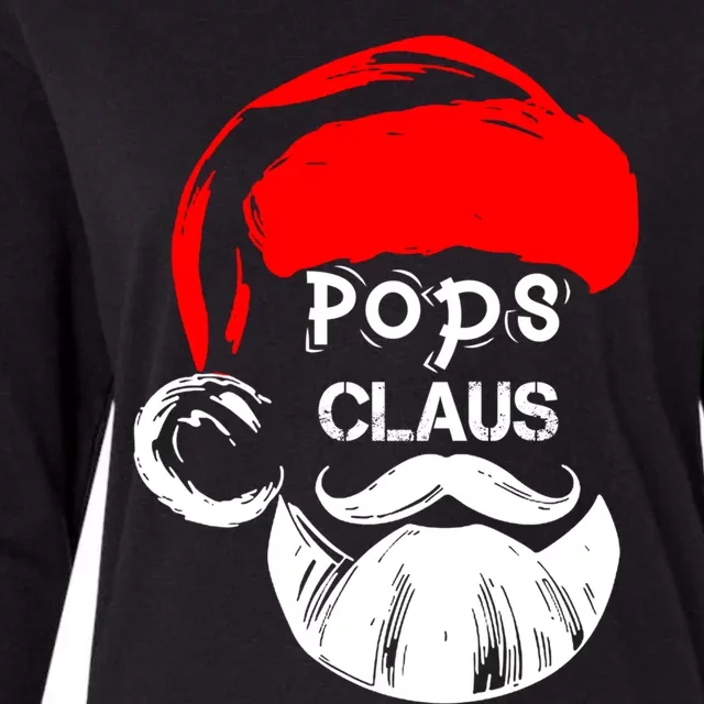 Pops Claus New Christmas Santa Claus Funny Gift Womens Cotton Relaxed Long Sleeve T-Shirt