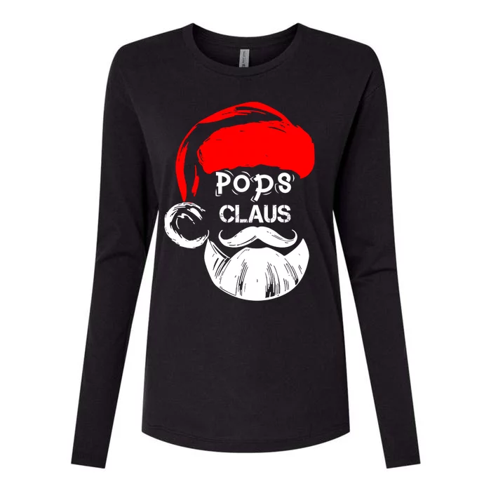 Pops Claus New Christmas Santa Claus Funny Gift Womens Cotton Relaxed Long Sleeve T-Shirt