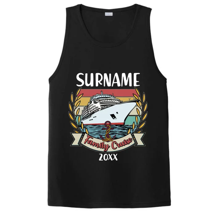 Personalized Custom Name And Year Family Cruise Performance Tank