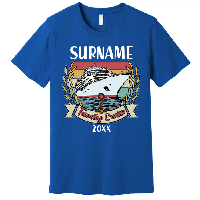 Personalized Custom Name And Year Family Cruise Premium T-Shirt