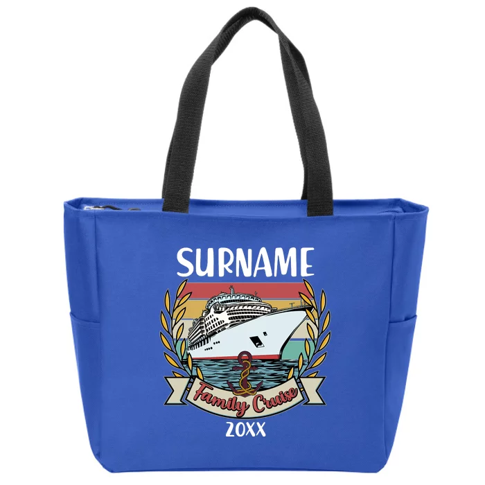 Personalized Custom Name And Year Family Cruise Zip Tote Bag