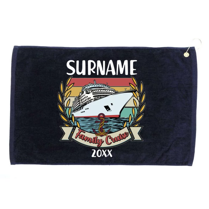 Personalized Custom Name And Year Family Cruise Grommeted Golf Towel