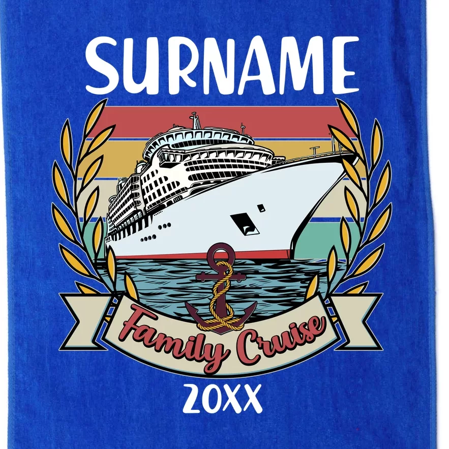 Personalized Custom Name And Year Family Cruise Platinum Collection Golf Towel