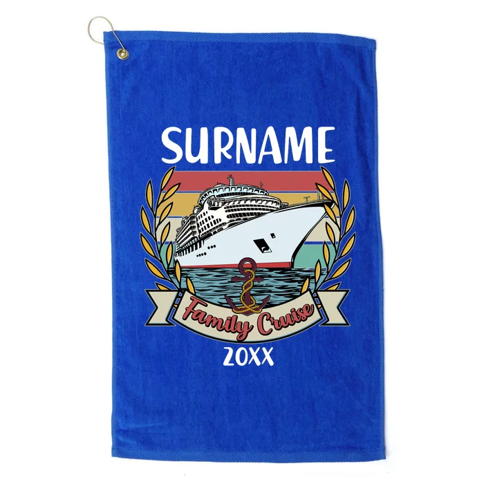 Personalized Custom Name And Year Family Cruise Platinum Collection Golf Towel