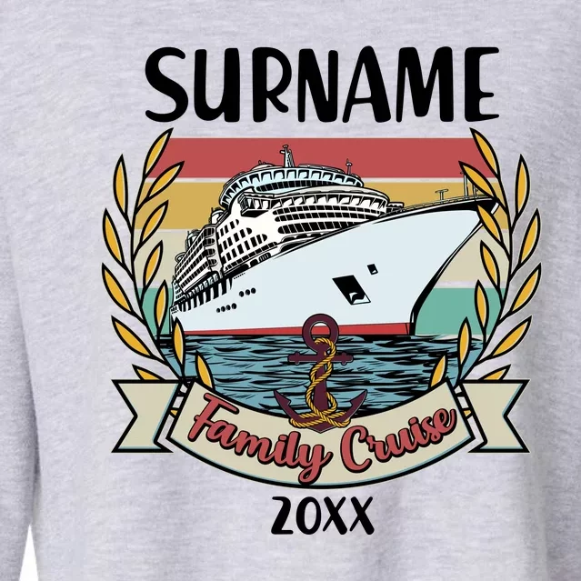 Personalized Custom Name And Year Family Cruise Cropped Pullover Crew