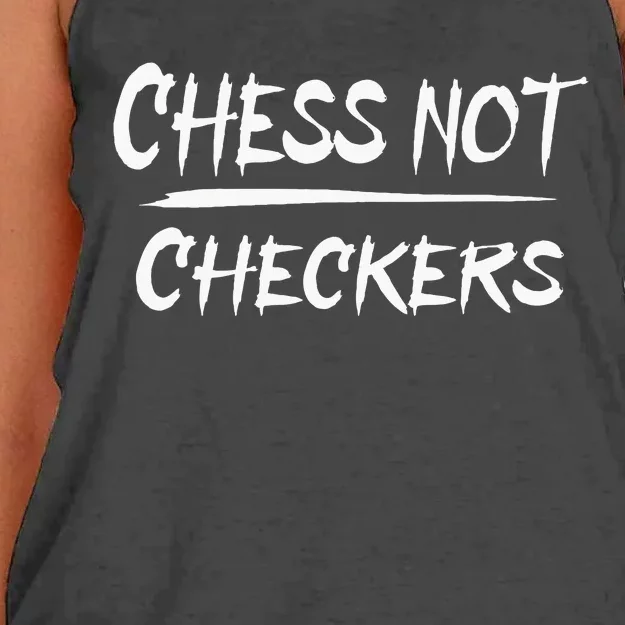 Play Chess Not Checkers Separate To Elevate Women's Knotted Racerback Tank