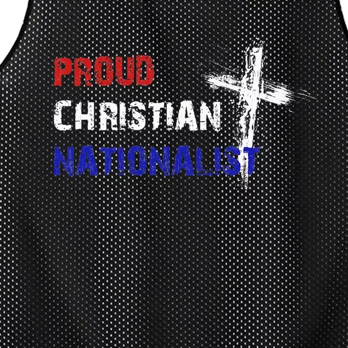 Proud Christian Nationalist Mesh Reversible Basketball Jersey Tank