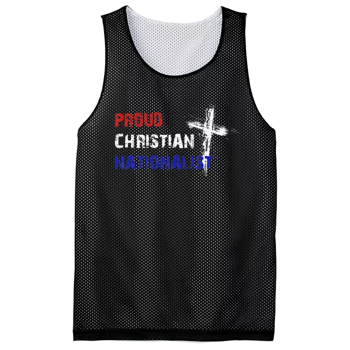 Proud Christian Nationalist Mesh Reversible Basketball Jersey Tank