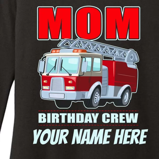 Personalized Custom Name Cute Funny Mom Birthday Crew Firetruck Womens CVC Long Sleeve Shirt