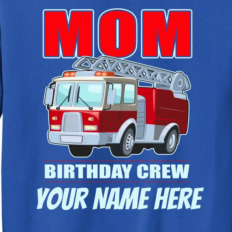 Personalized Custom Name Cute Funny Mom Birthday Crew Firetruck Sweatshirt