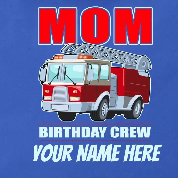 Personalized Custom Name Cute Funny Mom Birthday Crew Firetruck Zip Tote Bag