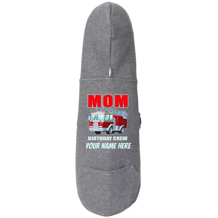 Personalized Custom Name Cute Funny Mom Birthday Crew Firetruck Doggie 3-End Fleece Hoodie