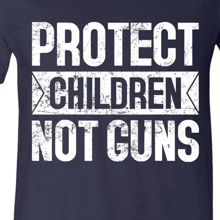 Protect Children Not Guns Enough End Gun Violence V-Neck T-Shirt