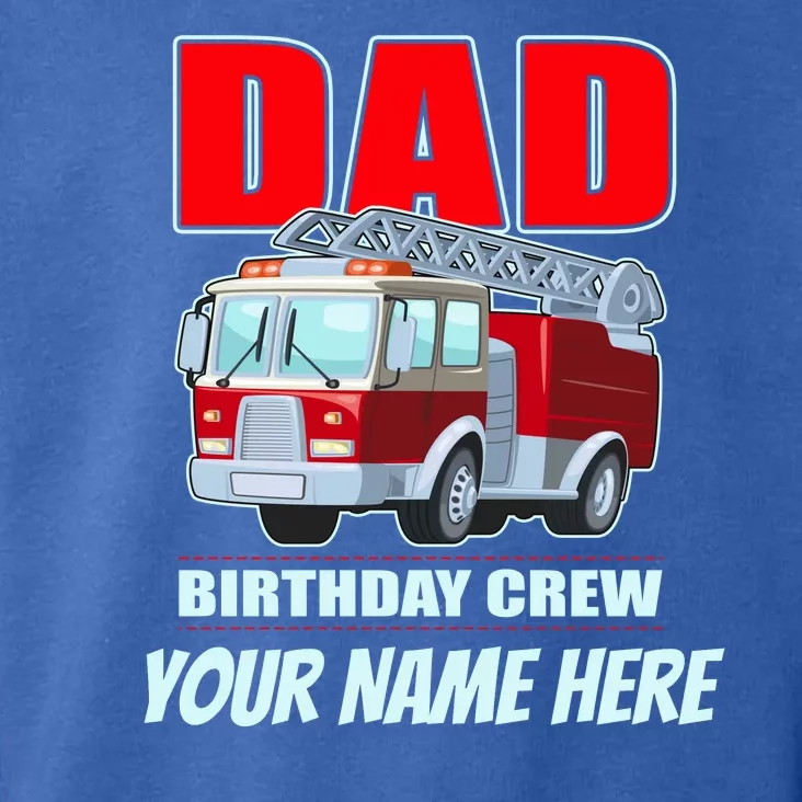 Personalized Custom Name Dad Funny Birthday Crew Firetruck Toddler Hoodie