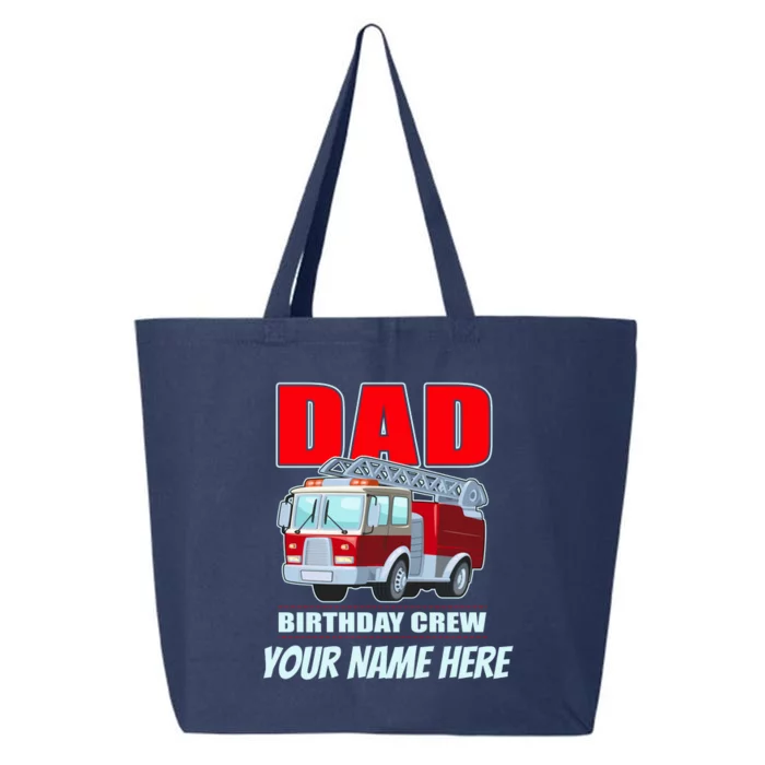 Personalized Custom Name Dad Funny Birthday Crew Firetruck 25L Jumbo Tote