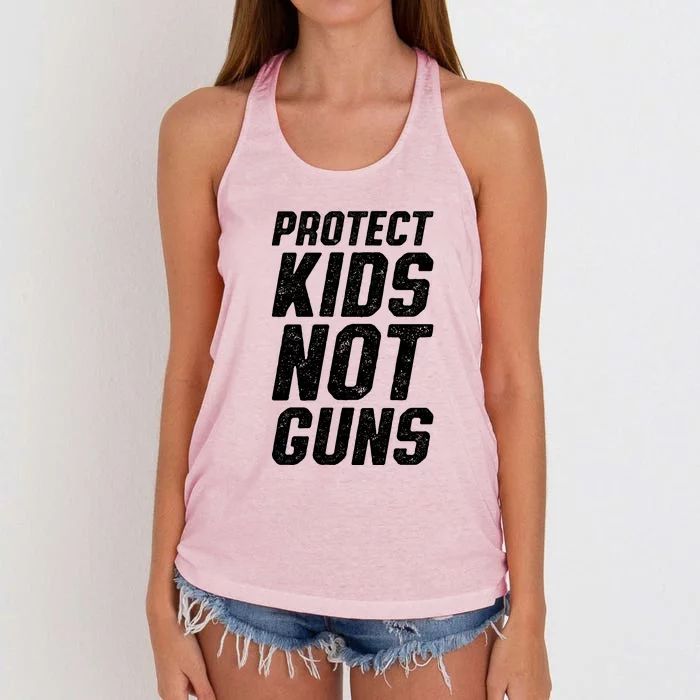 Protect Children Not Guns | March For Our Lives Women's Knotted Racerback Tank