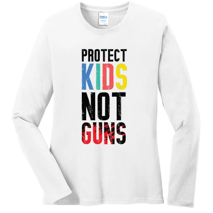 Protect Children Not Guns | March For Our Lives Ladies Long Sleeve Shirt