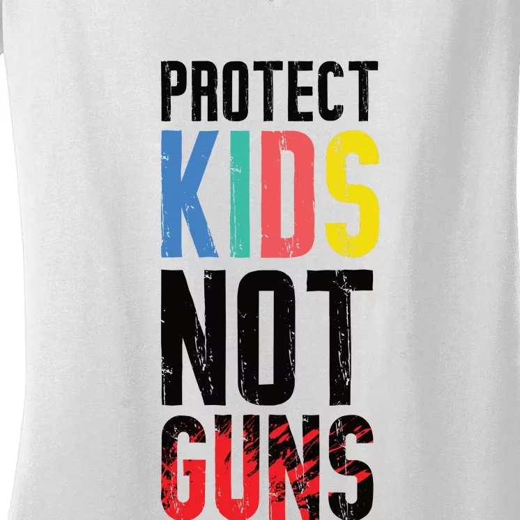 Protect Children Not Guns | March For Our Lives Women's V-Neck T-Shirt