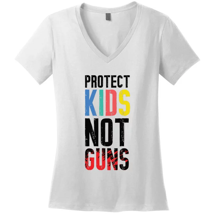 Protect Children Not Guns | March For Our Lives Women's V-Neck T-Shirt