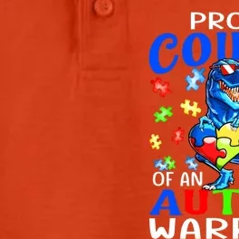 Proud Cousin Of An Autism Warrior Dinosaur Gift Dry Zone Grid Performance Polo