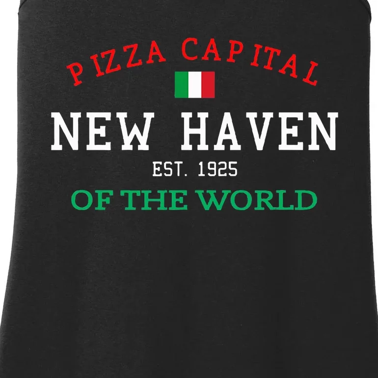 Pizza Capital Of The World New Haven Connecticut Ladies Essential Tank