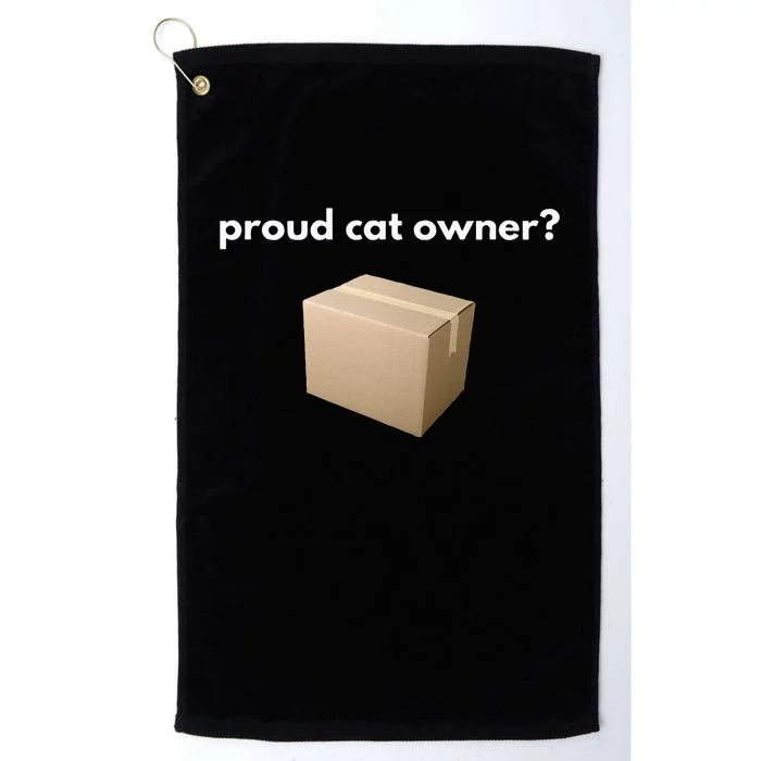 Proud Cat Owner Schrodingers Cat Funny Platinum Collection Golf Towel