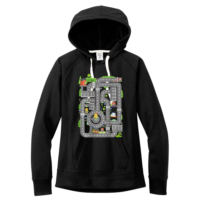 Play Cars On DadS Back And Fathers Play Women's Fleece Hoodie