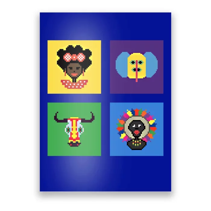 Pixelated Costumes Of Barranquilla's Carnival Miami Florida Meaningful Gift Poster