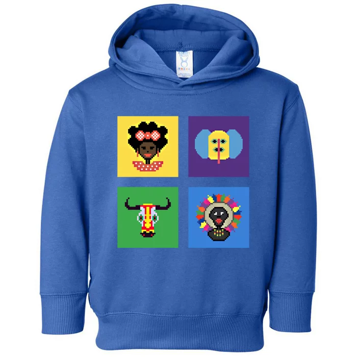 Pixelated Costumes Of Barranquilla's Carnival Miami Florida Meaningful Gift Toddler Hoodie